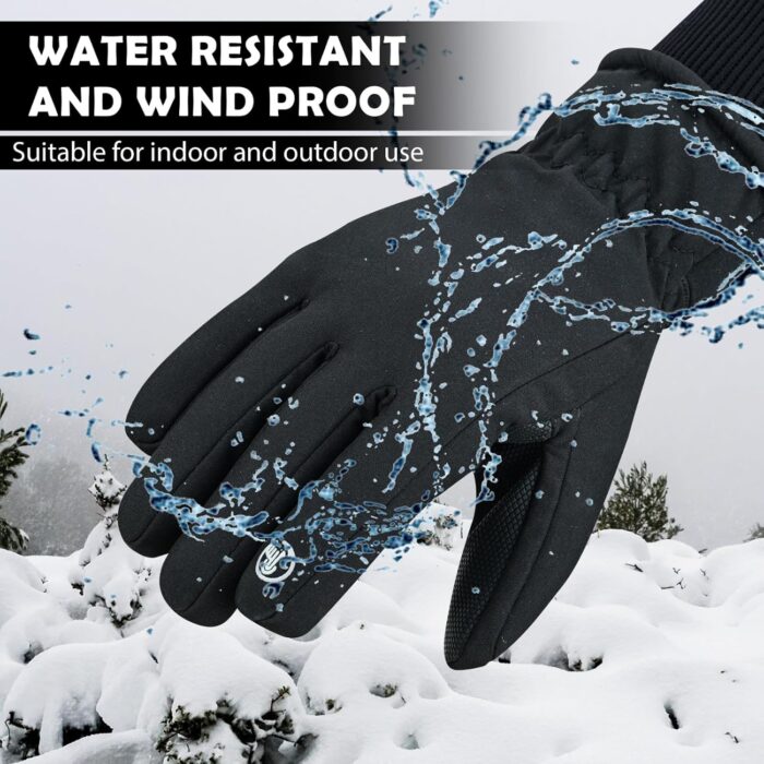 Waterproof Winter Gloves for Men & Women,Windproof, Warm Ski Gloves, Touchscreen, Anti-Slip Grip Gloves for Cycling, Snowboarding, Hiking, Running, Driving and Outdoor Sports - Image 7