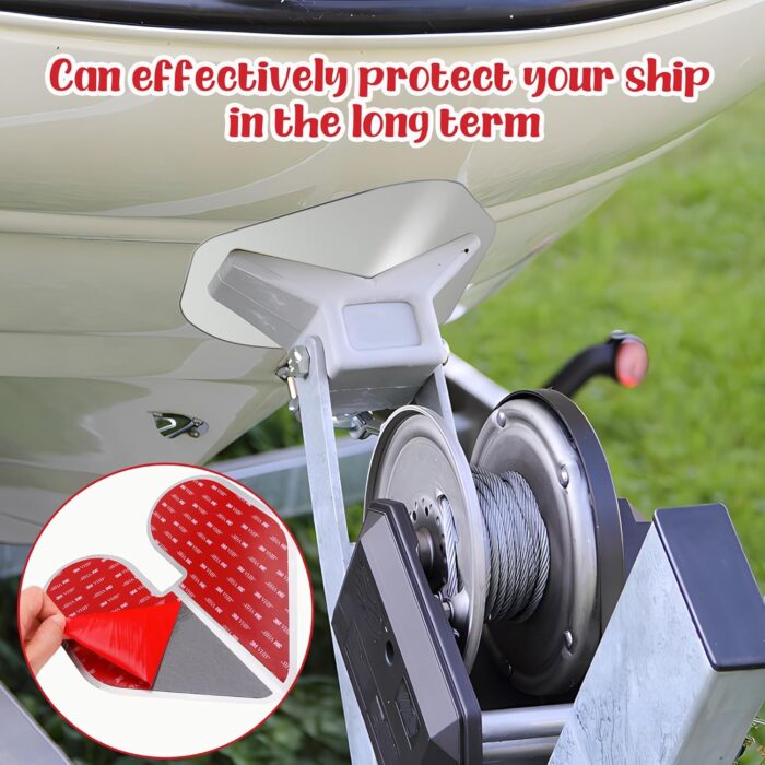 DECOHS 2 Pcs Bow Guard for Boats- Stainless Steel Boat Bow Protector Notched- Bow Keel Guard with Adhesive for Protection Boats Ships from Wear and Scratches - Image 4