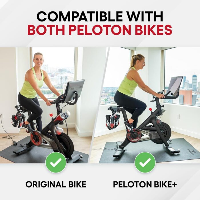 TrubliFit Bike Mat for The Peloton Bike and Peloton Bike+, Mat for Peloton, Exercise Bike Mat, Indoor Cycling Floor Mat, Waterproof Under Equipment Mat, Black - Image 2