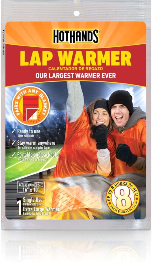 HotHands Lap Warmer, Largest Warmer 16" X 10" - Up to 8 Hours of Long Lasting Heat - 1 Lap Warmer,Tan