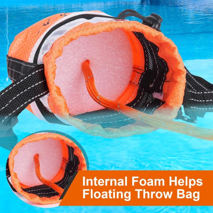 Water Rescue Throw Bag - 3/10 Inch Rope with 50FT /70FT/100FT Length Up to 1900lbs Tensile Strength Throwable Flotation Device - Emergency Safety Equipment for Kayak Raft Boat - Image 4