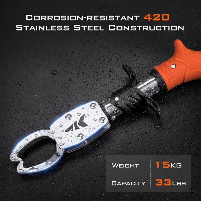 KastKing Paradox Fishing Pliers, Angled Fish Lip Gripper, Saltwater Resistant 420 Stainless Steel Fishing Tools, Fishing Pliers Hook Remover with Ergonomic Handle, Fishing Gifts for Men - Image 4