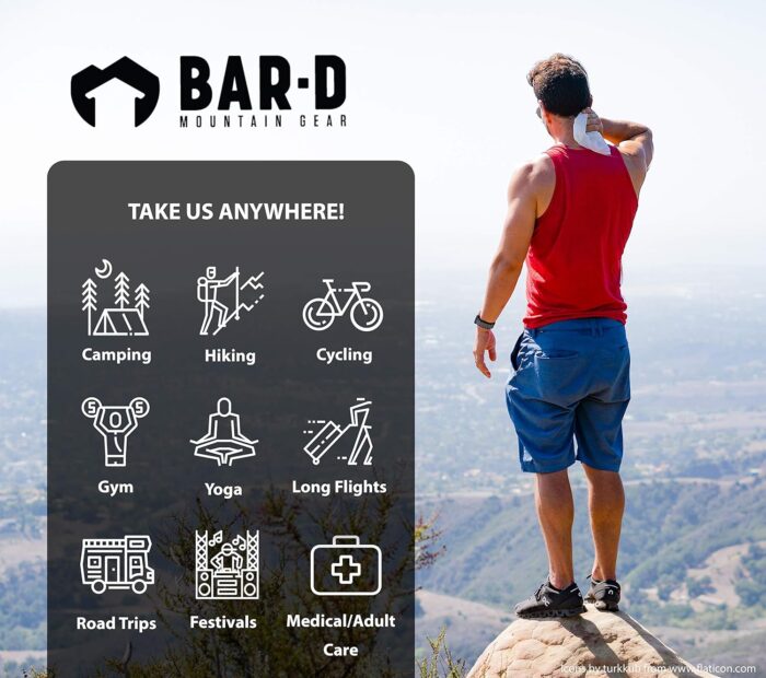 Bar-D Biodegradable Body Wipes with Tea Tree Oil & Aloe Vera - Refreshing Shower Wipes Great for Camping, Hiking, Post Workout and Travel (3-Pack, 10 Wipes/Pack) - Image 4