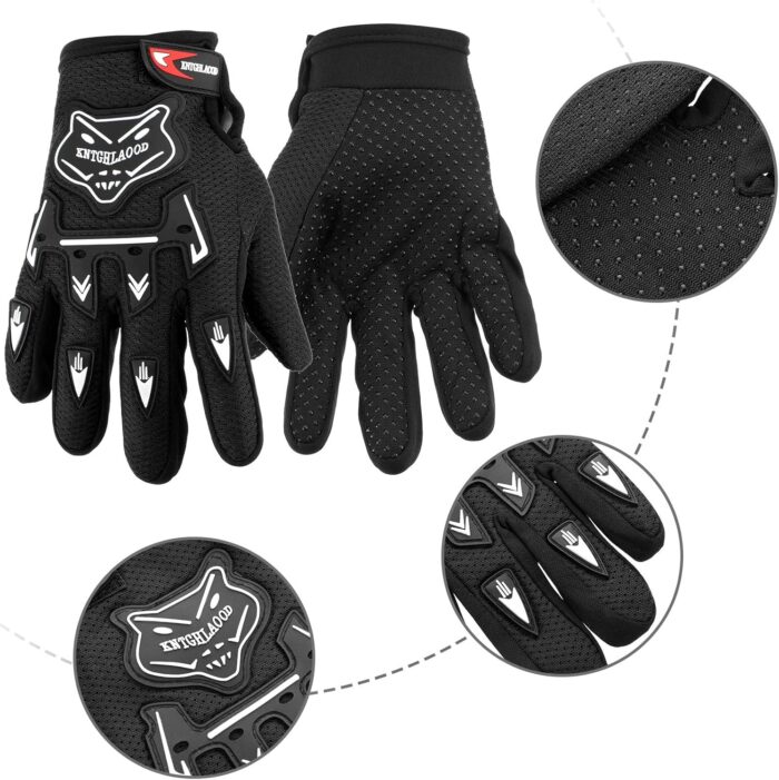 Frienda Motorcycle Gloves Riding Dirty Bike Gloves Racing Winter Power Sports Supplies for Riding Cycling Hiking Outdoor(Black,7.09 x 3.55 Inches) - Image 5
