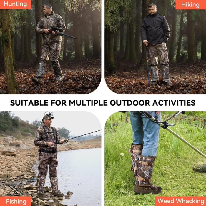 Snake Gaiters Snake Chaps, Waterproof Lower Legs Snake Guards, Snake Bite Protective Gaiters, Anti-Snake Gaiters for Men/Women, Adjustable Size for Hunting/Hiking/Farm Working - Image 7