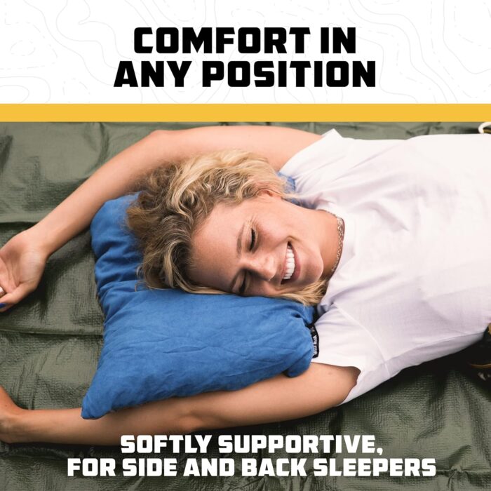 Wise Owl Outfitters Camping Pillow – Memory Foam Travel Pillow for Airplane Sleeping, Hiking, Backpacking & Outdoor Use - Small & Portable for Adults, Car, Camp & Tent - Image 6