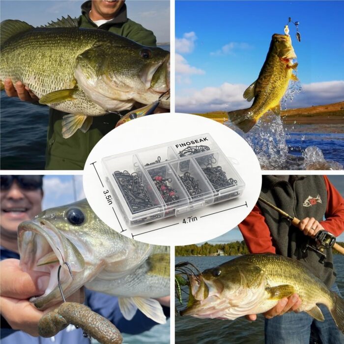 110Pcs Strong Fishing Snap Swivels Kit, Include Rolling Barrel Swivels, Premium 3 Ways Fish Line Connector with Snaps Clips, Fishing Terminal Accessories Tackle Box for Lures Sinkers - Image 7