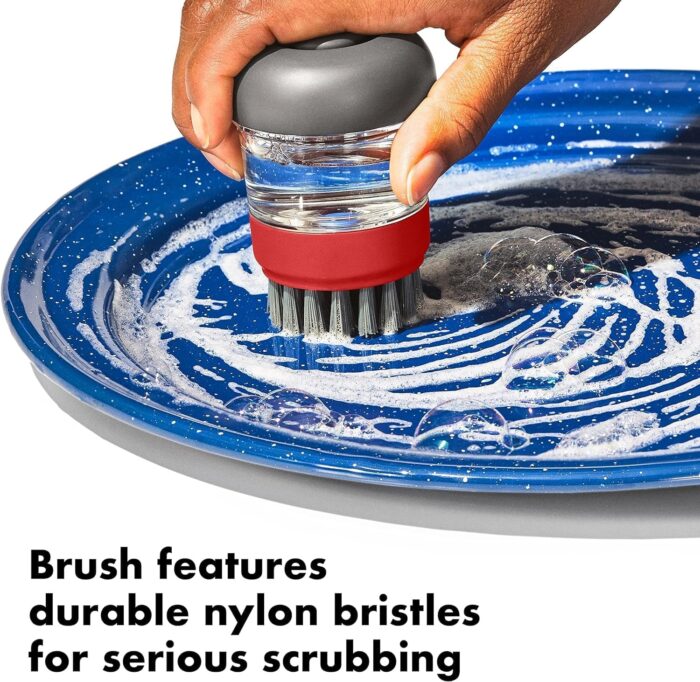 OXO Outdoor Kitchen Soap Dispensing Dish Brush with Storage Case - Image 6
