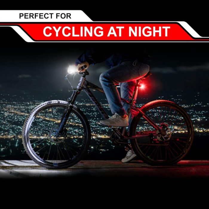 GearLight Rechargeable Bike Light, Bike Headlight and Tail Light Set, Powerful Front and Back Lights for Night Riding Safety, Night Riding Accessories, White Elephant Stocking Stuffer for Men - Image 8