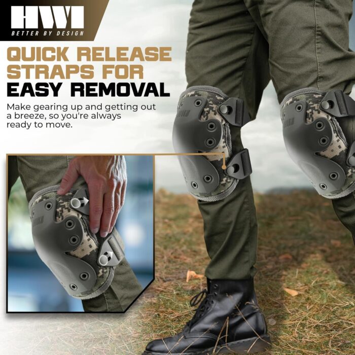 Next Generation Knee Pad for Protection: Combat, Mechanics, Construction, Hunting, Landscaping, Outdoor Survival, Heavy Duty Industrial Grade, Adjustable - Image 4