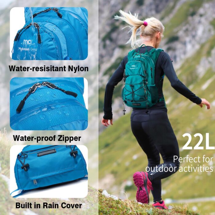 Insulated Hydration Backpack Pack with 2L Water Bladder Lightweight 22L Hiking Backpack Bag for Women Men Daypack for Hiking Running Festival Camping Biking - Image 4