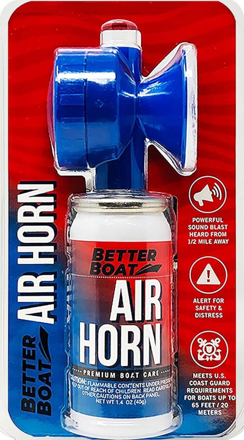 Marine Safety Air Horn, Very Loud Handheld Fog Horn, Mini Compressed Can 1.4oz for Boating and Walking Safety 1.4oz