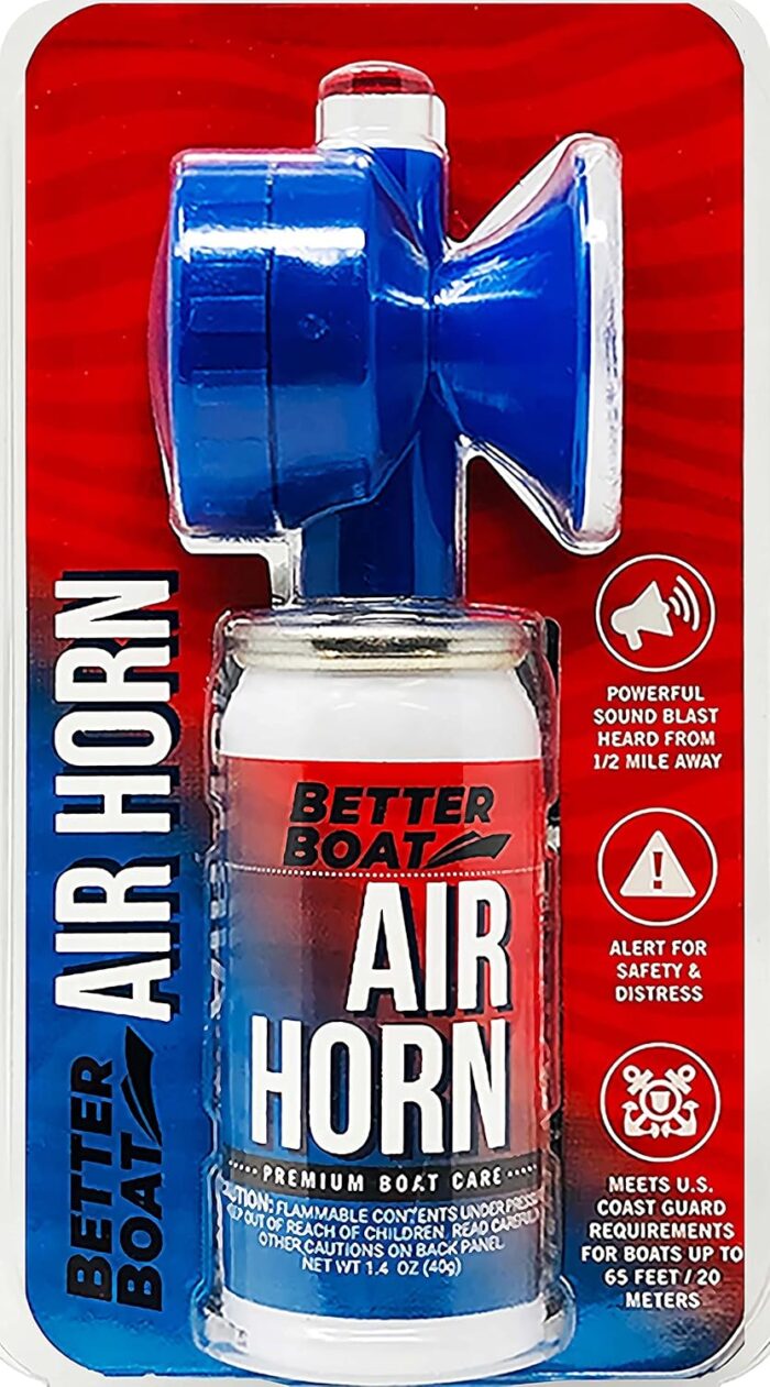 Marine Safety Air Horn, Very Loud Handheld Fog Horn, Mini Compressed Can 1.4oz for Boating and Walking Safety 1.4oz