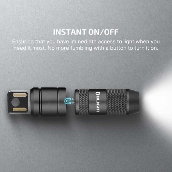 OLIGHT IMINI 2 EDC Rechargeable Keychain Flashlight, 50 Lumens Compact and Portable Mini LED Keyring Lights with Built-in Battery Ideal for Everyday Carry and Emergencies (Black) - Image 4