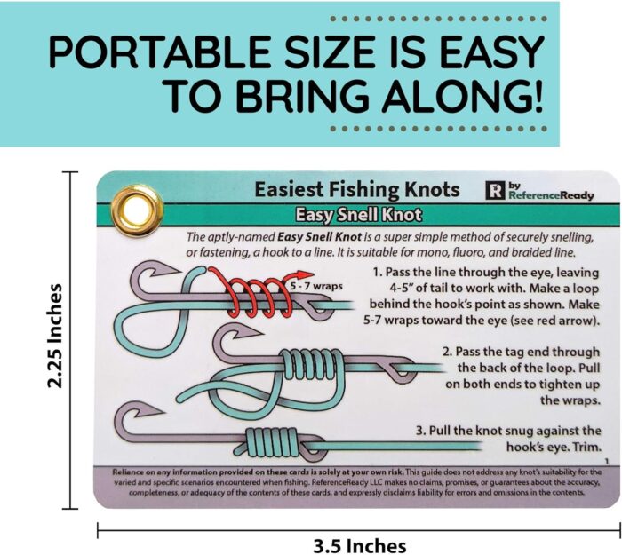 Easiest Fishing Knots: Waterproof Guide on How to Tie 12 Simple Fishing Knots with Mini Carabiner, Perfect for Beginners - Image 6