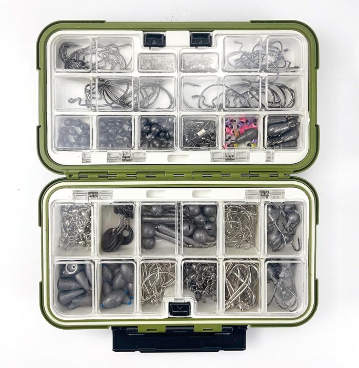 306pc Fishing Lure Accessories Kit - Including Hooks, Sinkers, Bobbers, Jigs, Beads, Swivels & Snaps - Tackle Box - Image 7