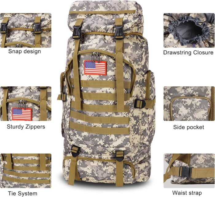 Survival Gear Professional Kit and Large Camping Backpack,First Aid Kit for Adventure Outdoor Hiking Accessories - Image 2