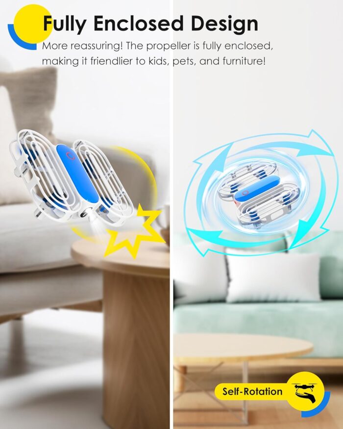 Drone for Kids, Drone with Altitude-Hold, 3D Flip, Circle Fly, Self-Rotation, Headless Mode, 3 Speed Modes, Palm Take-Off, One-Click Landing, Drone for Kids 14+, Beginners, Indoor - Image 8