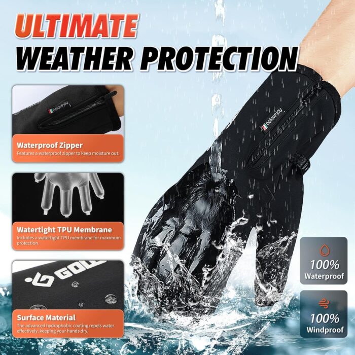 Fashion Warm Winter Gloves for Cold Weather Glove for Men and Women - Thermal, Touchscreen, Waterproof - Image 5