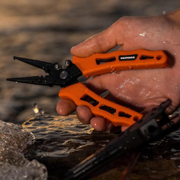 KastKing Cutthroat 7.5-inch Braid Scissors and Pliers Set - Saltwater Resistant Fishing Gear, Line Cutter, Hook Remover, Fishing Tool Set, Gift for Men - Image 6