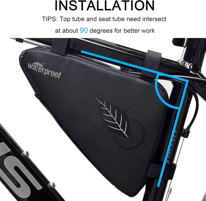 NDakter Bike Bicycle Frame Storage Bag, 2L Waterproof Bicycles Triangle Pouch, Cycling Pack for Phone, Wallet, Keys, Tools, Accessories, Bikes Front Tube Bag for Mountain Road Bike, MTB - Image 5