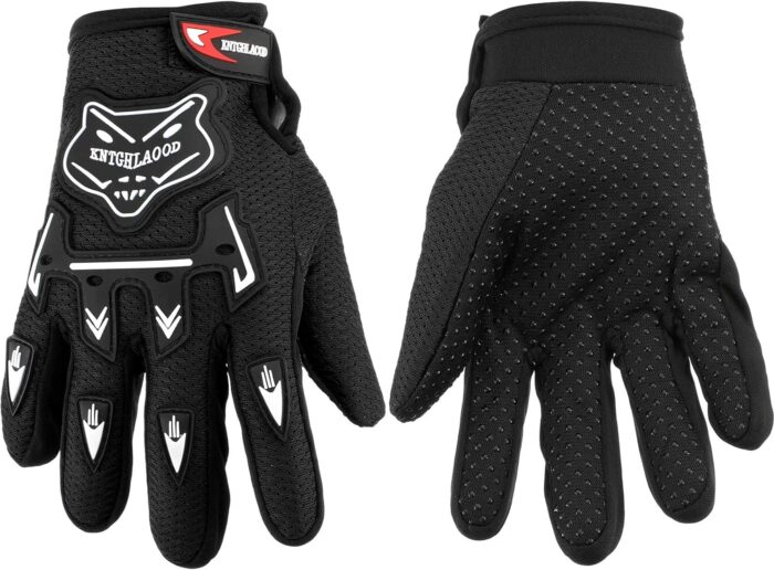 Frienda Motorcycle Gloves Riding Dirty Bike Gloves Racing Winter Power Sports Supplies for Riding Cycling Hiking Outdoor(Black,7.09 x 3.55 Inches)