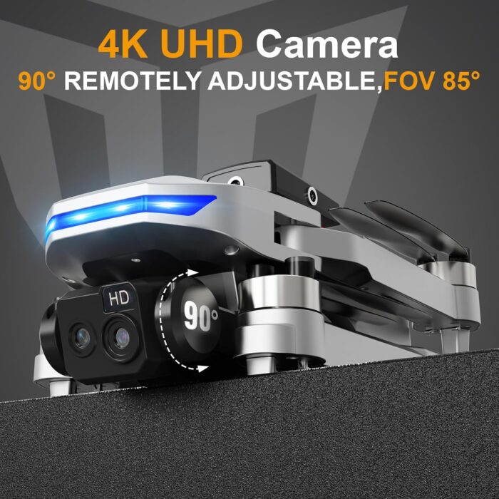 Brushless Motor Drone,90° Adjustable 4K FPV,APP control,40min Flight Time,Indoor Obstacle Avoidance,Optical Flow Positioning,Gesture Photography,360° Flip,Eyond-Range Loss Alert, Toys Gifts for Men Boys - Image 4