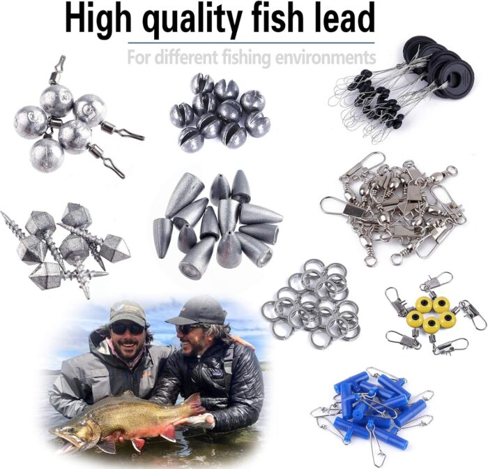 TOPFORT 187/343pcs Fishing Accessories Kit, Organized Fishing Tackle Box with Tackle Included, Fishing Hooks, Fishing Weights Sinkers, Fishing Gear and Equipment, Fishing Gift for Men - Image 4