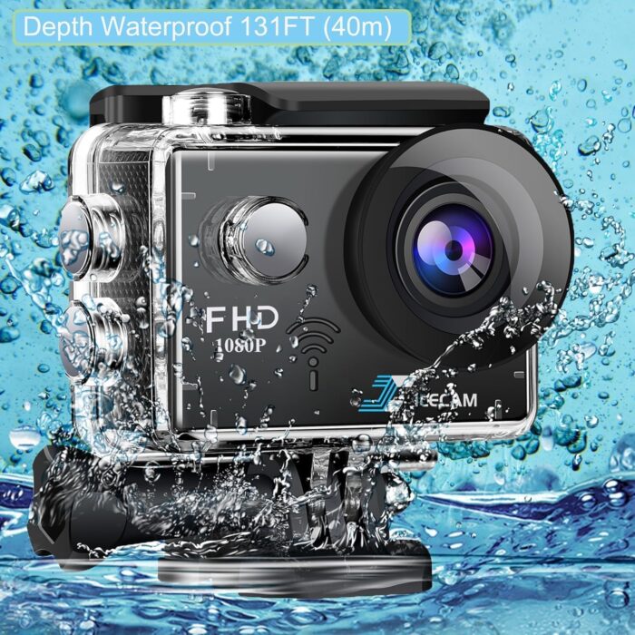 WiFi Sports Camera 4xZoom Action Camera 40m/131ft Underwater Waterproof with 2 X1050 mAh Batteries and Multi-Function (A7pro) - Image 4