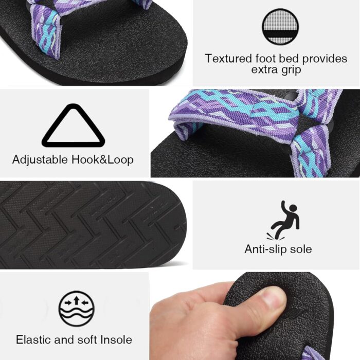 CIOR Women's Sport Sandals Hiking Sandals with Arch Support Yoga Mat Insole Outdoor Light Weight Water Shoes - Image 4