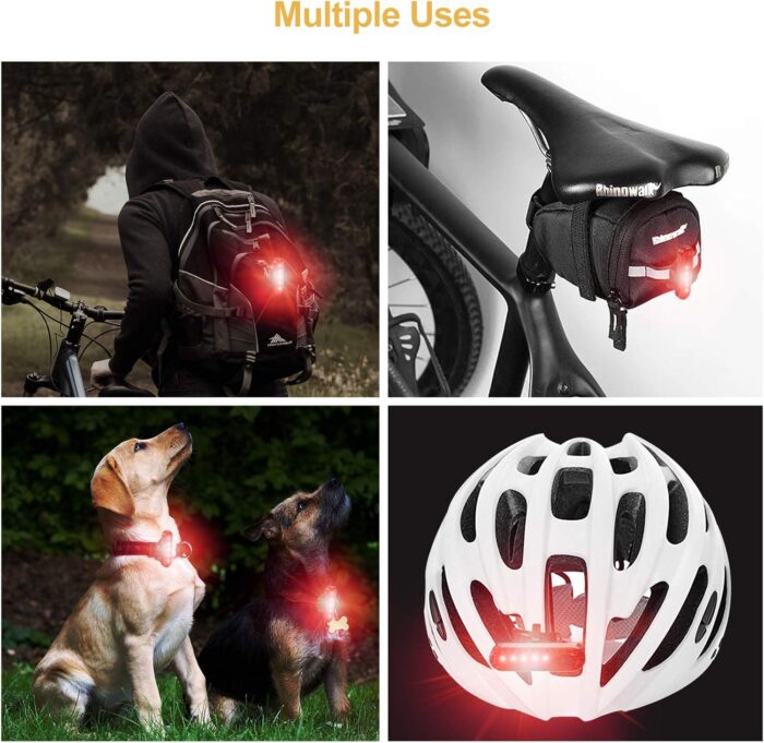 Ascher USB Rechargeable LED Bike Tail Lights 2 Pack, Bright Bicycle Cycling Rear Light, 4 Light Mode Options Safety Bike Light for Adults Kids Men Women Road Mountain(2 USB Cables Included) - Image 7
