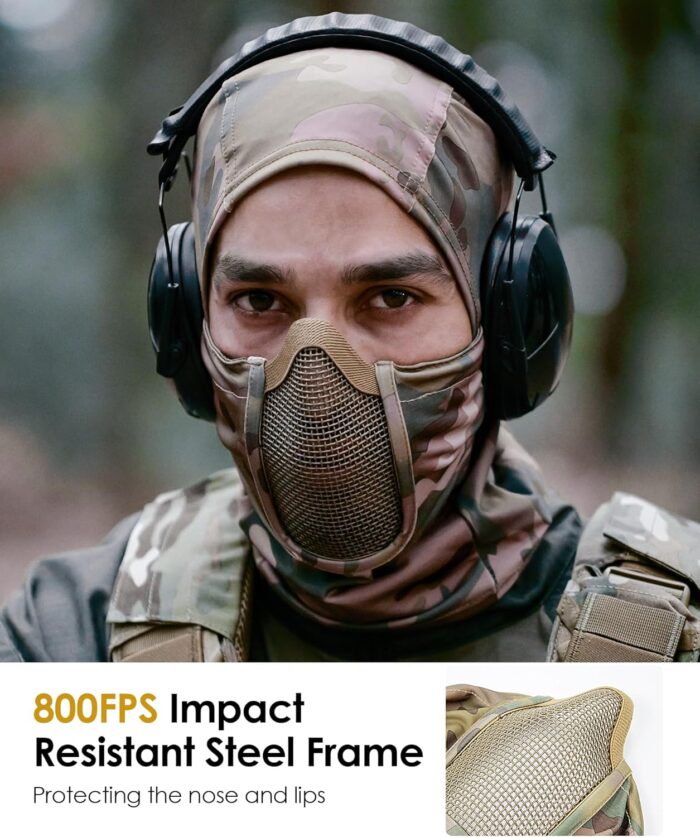 OneTigris Balaclava Mesh Mask, Ninja Tactical Mask with Full Face Protection for Outdoor - Image 6