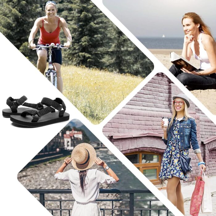 WateLves Womens-Sport-Sandals Outdoor Hiking Sandals with-Arch-Support Comfortable Webbing-Water-Athletic Beach-Sandals for Travel-Walking-Trekking-Camping - Image 6