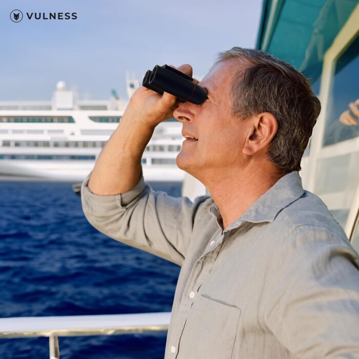 Binoculars for Adults | Compact Small Mini Travel Binocular for Bird Watching High Powered Electronics Cruise Ship Essentials Norwegian Alaska Must Haves Hiking Camping Gear by VULNESS (Black, 8X21) - Image 8