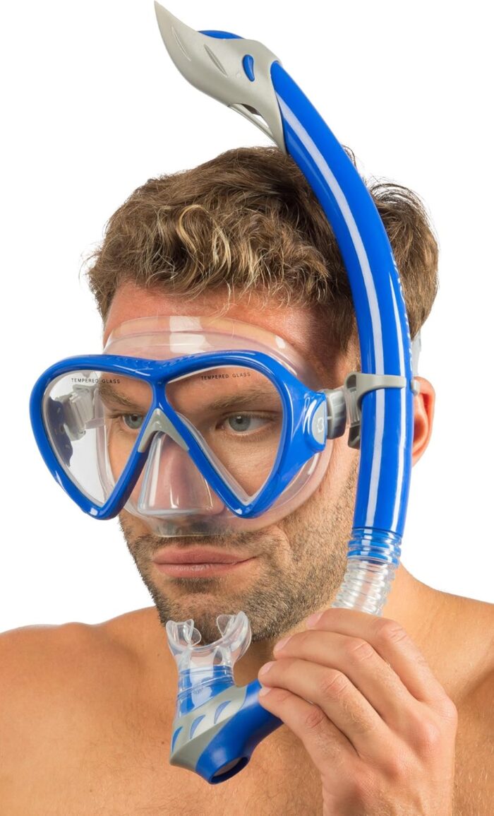 Cressi Adult Snorkeling Set (Mask, Snorkel, Adjustable Fins) Ideal for Travel - Lightweight Colorful Equipment | Bonete Set - Image 8