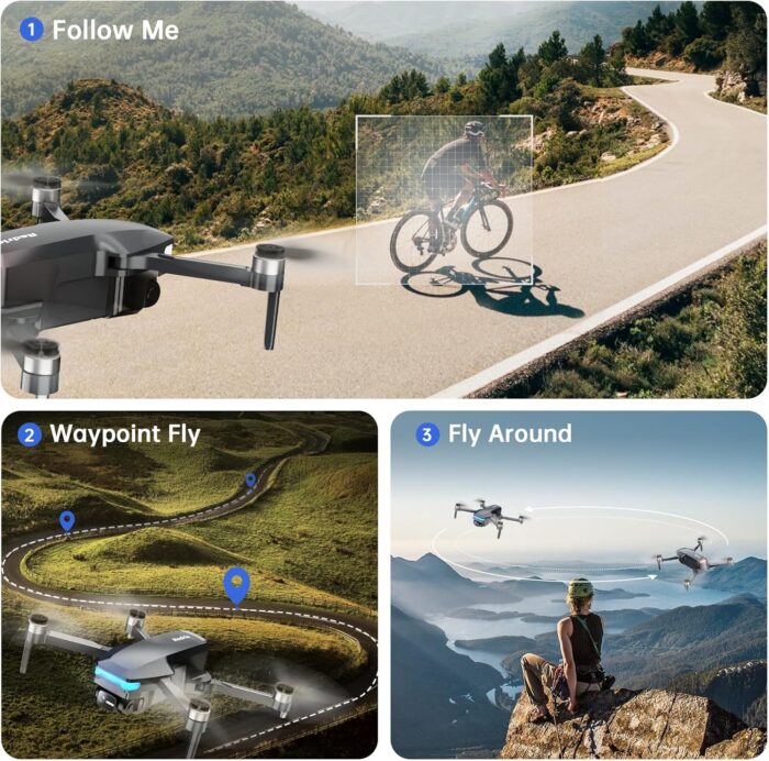 GPS Drone with Camera 4K, Under 249g, 45 Mins Flight, Brushless Motor, Light, Auto Follow, Tap Fly & Circle Fly, One Key Start, Foldable Drone for Adults Beginners - Image 6