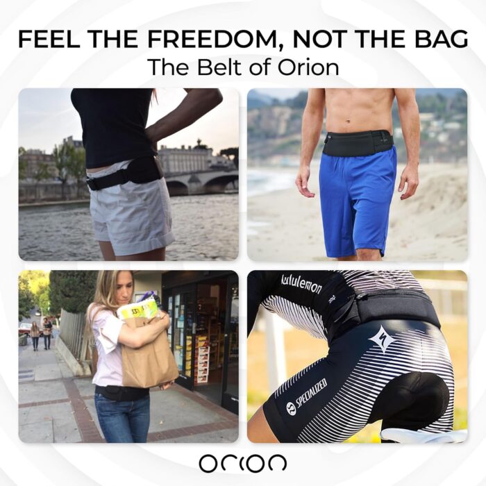 The Belt of Orion Survival Gear Travel Running Belt Waist Fanny Pack Hands Free Way to Carry Sanitizer, Face Mask, Phone, Passport, Keys, ID, Money & Everyday Essentials (Travel 9"x4") - Image 8