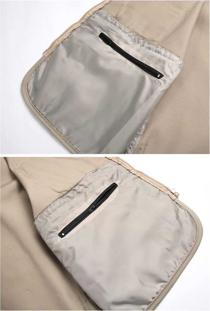 Men’s Fishing Vest Summer Outdoor Work Safari Travel Photo Vest with Multi Pockets - Image 6