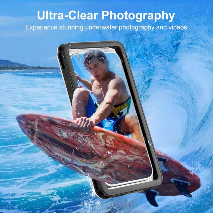 Beasyjoy Waterproof Phone Case, Underwater Phone Case for Snorkeling, Universal IPX8 Diving Case with Lanyard Up to 6.9" for iPhone 16/15/14/13/12 Pro Max, Samsung S24/S23/S22/Google/Moto - Black - Image 8