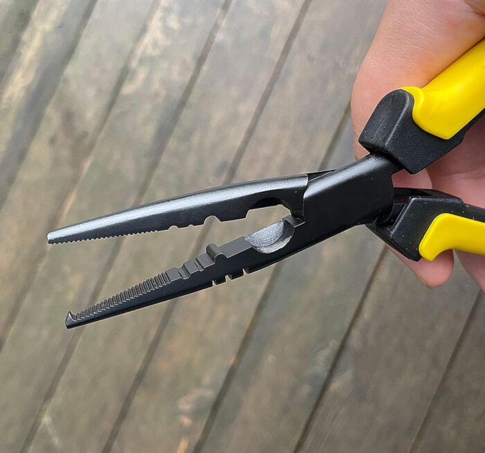 Hanpex-7 inch Fishing Pliers with Anti-rust Teflon coated, Freshwater/Saltwater Fishing Tools, Comfort Grip Handles Fishing Gear Idea for Fishing Trip - Image 5