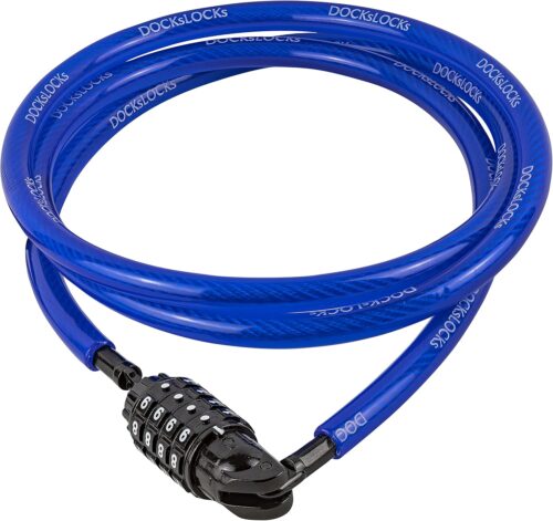 Weatherproof Straight Security Cable Lock (5ft to 25ft Lengths) with Resettable Combination, Anti-Theft Protection for Kayak, Bike, Paddleboard, Scooter, Equipment, Bicycles and More 25ft