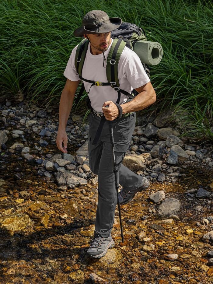 Moosehill Men's Hiking Cargo Pants Lightweight Water-Resistant Quick Dry for Tactical Work Fishing Golf Travel Outdoor Casual - Image 6