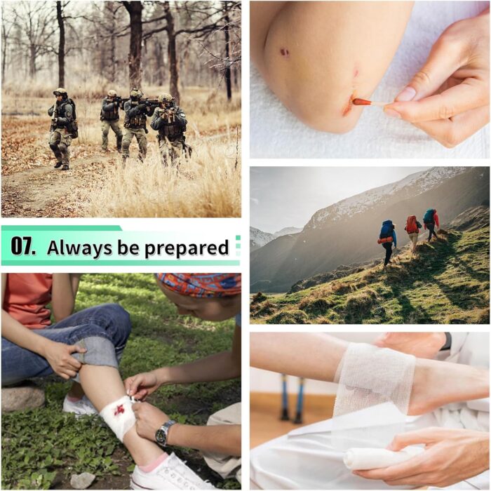 171PCS Survival First Aid Kit with Survival Gear, First Aid Supplies, Emergency Tent, and MOLLE Nylon Bag, Ideal for Car, Travel, Home, Outdoor Adventures, for Men, Christmas, Teens - Image 7