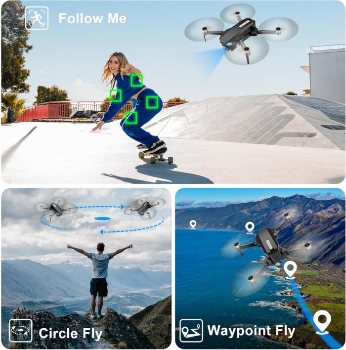 GPS Drone with Camera for Adults, 2K HD FPV Drones with Auto Return, Follow Me, Circle Fly, Waypoint Fly, Stable Hover, Brushless Motor, Foldable 5G Transmission FPV Quadcopter - Image 3