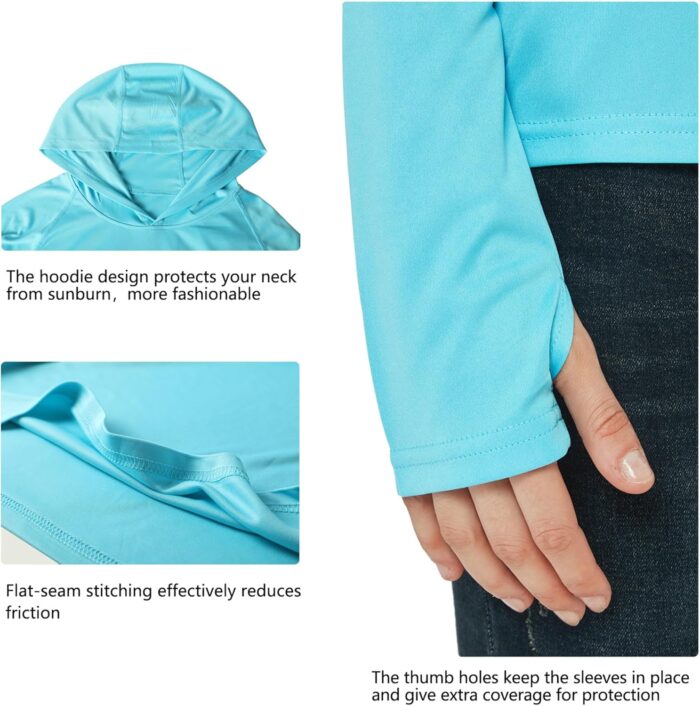 Willit Women's UPF 50+ Sun Protection Hoodie SPF Shirt long sleeve Hiking Fishing Outdoor Shirt Lightweight Hoodie - Image 4