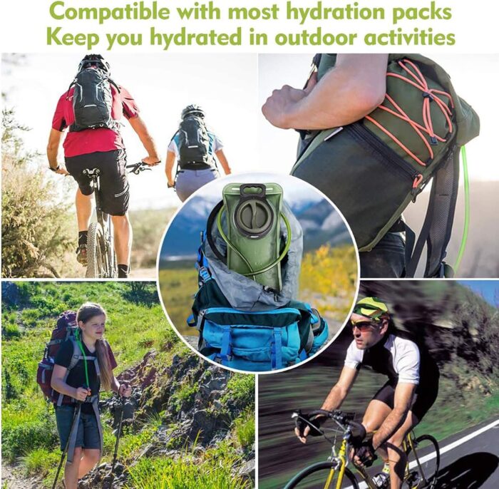 Hydration Bladder, 1.5-2-3L Water Bladder for Hiking Backpack, BPA-Free Leak Proof Water Reservoir Storage Bag, Water Pouch Hydration Pack for Camping Cycling Running - Image 7