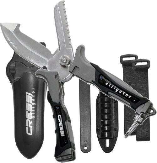 Cressi Versatile Knife-Scissors for Underwater Use - Ideal for Snorkeling - Scuba Diving - Japanese 420 Stainless Steel Blade - Alligator: Designed in Italy [Duplicate]