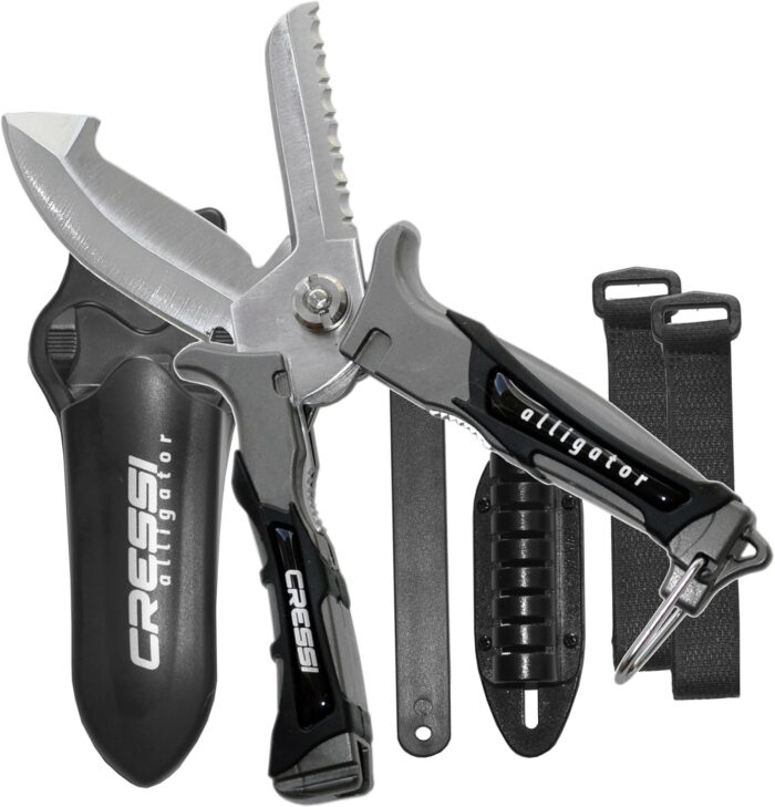 Cressi Versatile Knife-Scissors for Underwater Use - Ideal for Snorkeling - Scuba Diving - Japanese 420 Stainless Steel Blade - Alligator: Designed in Italy [Duplicate]