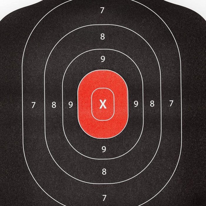 Juvale 50 Pack Paper Shooting Targets for Range, Bulk for Hunting, Silhouette with Red Bullseye (14x22 in) - Targets for Shooting Range - Image 8