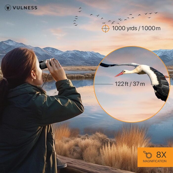 Binoculars for Adults | Compact Small Mini Travel Binocular for Bird Watching High Powered Electronics Cruise Ship Essentials Norwegian Alaska Must Haves Hiking Camping Gear by VULNESS (Black, 8X21) - Image 2